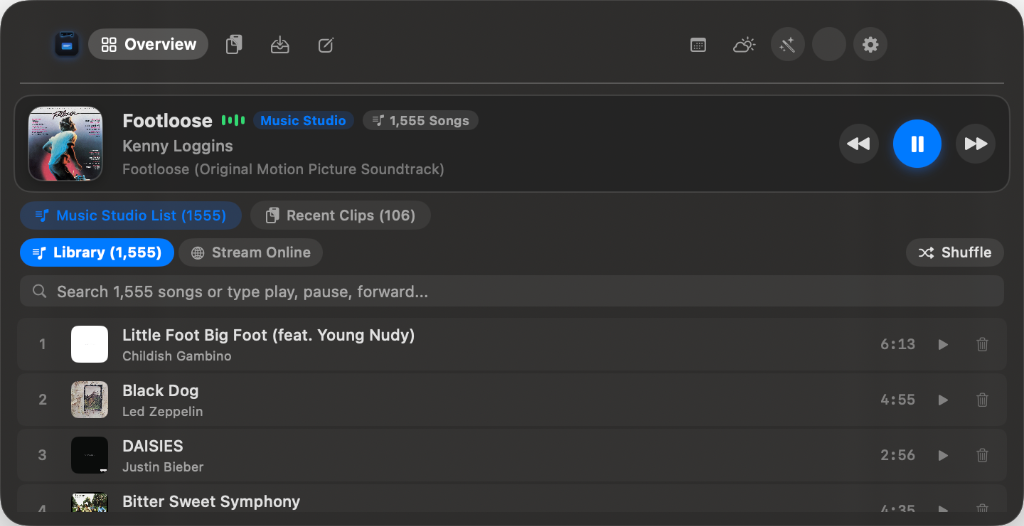 MacNotch Music Studio Screenshot